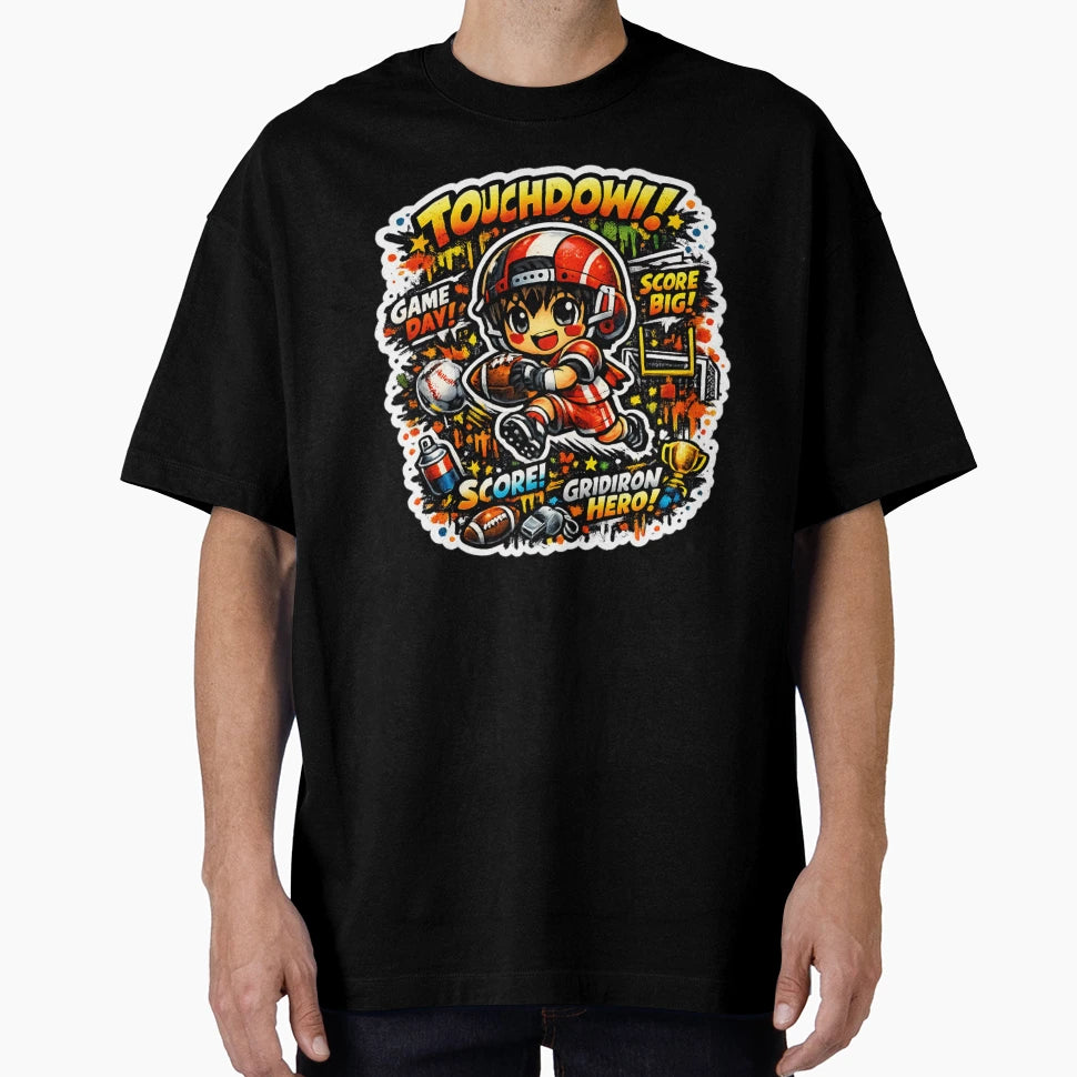 Touchdown Dreamer Kawaii Graffiti T-Shirt - Fun Novelty Design for Adults - T-Shirt, Sweatshirt, Hoodie