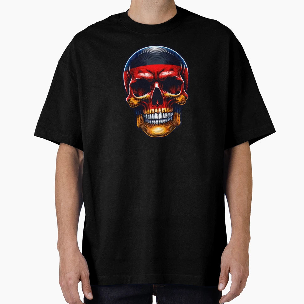 Skull Germany Colors T-Shirt - Fun Novelty Design Unisex - T-Shirt, Sweatshirt, Hoodie