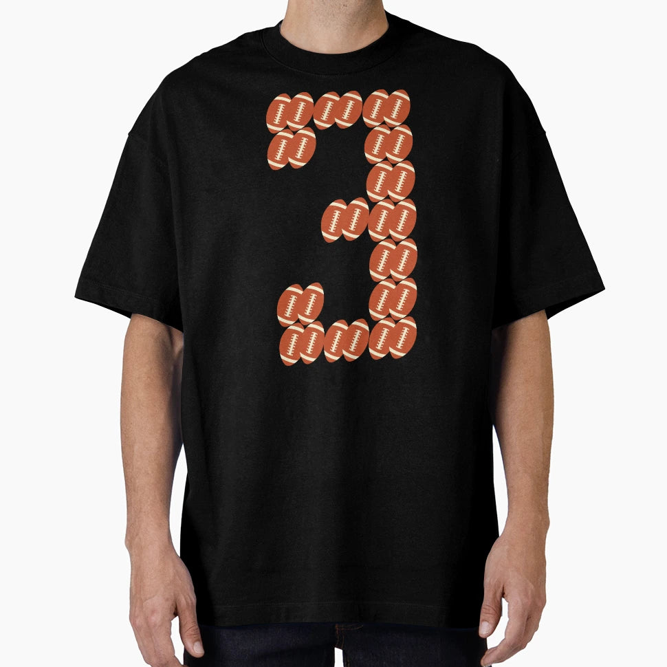 Player Number 3 Three American T-Shirt - Minimalist Print Men Women - T-Shirt, Sweatshirt, Hoodie