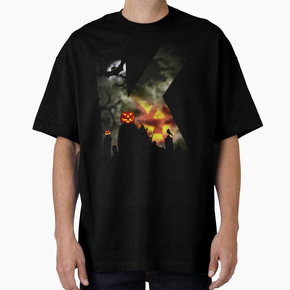 Letter K Halloween Themed T-Shirt - Graphic Print Men Women - T-Shirt, Sweatshirt, Hoodie