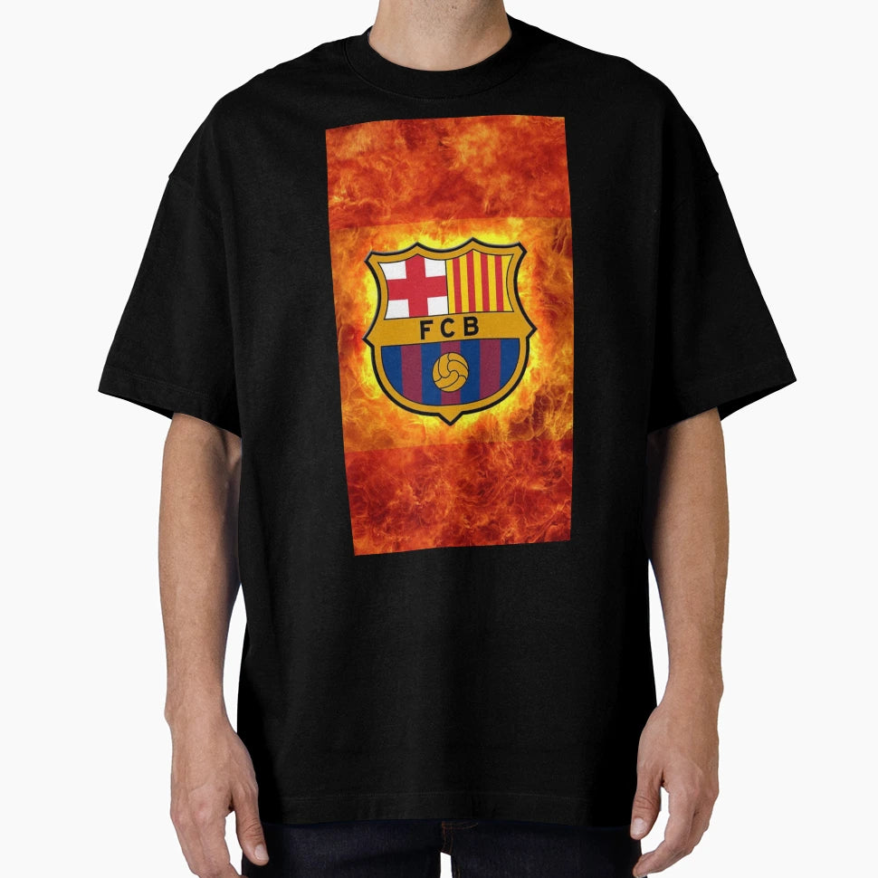 Barcelona Fire T-Shirt - Custom Art Print Unisex - T-Shirt, Sweatshirt, Hoodie