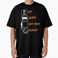 Eat Sleep Get High Climbing Bouldering T-Shirt - Graphic Print Men Women - T-Shirt, Sweatshirt, Hoodie