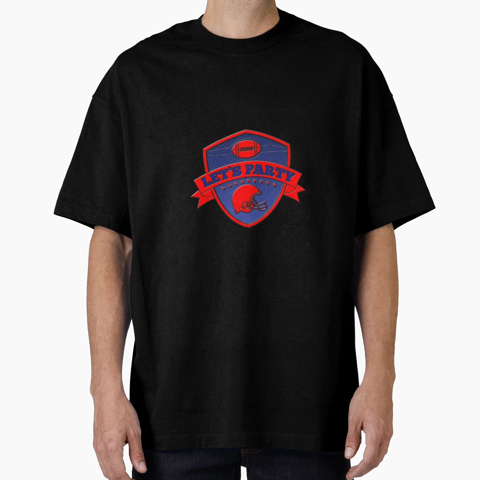 American Football Lets Party Shield T-Shirt - Fun Novelty Design Men Women - T-Shirt, Sweatshirt, Hoodie
