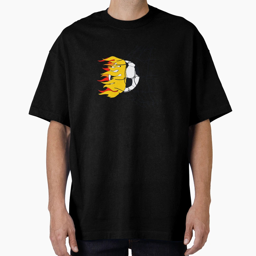 Soccer Ball Fire T-Shirt - Casual Everyday Wear for Adults - T-Shirt, Sweatshirt, Hoodie