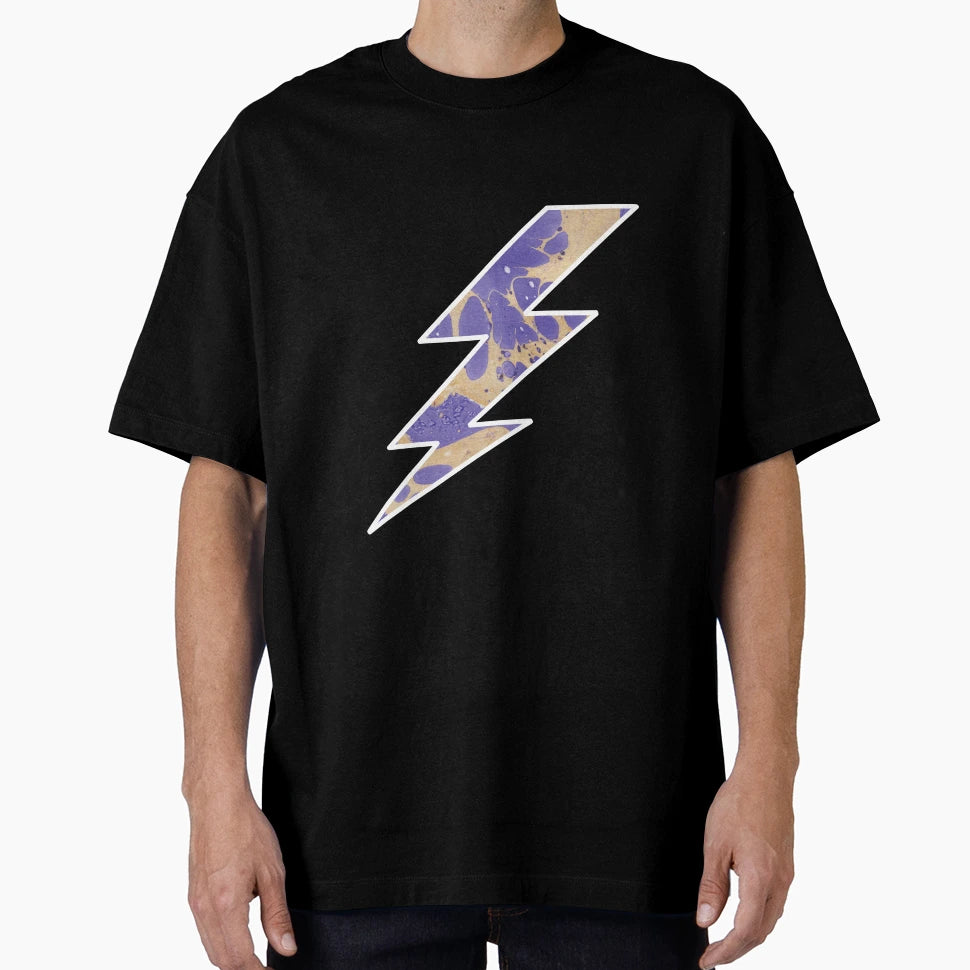 Purple And Gold Lightning Bolt T-Shirt - Minimalist Print Unisex - T-Shirt, Sweatshirt, Hoodie