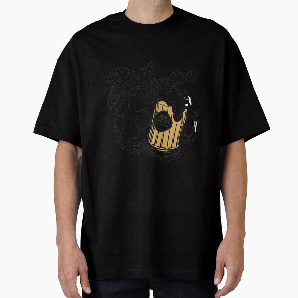 Best Combination Beer And Football T-Shirt - Graphic Print Men Women - T-Shirt, Sweatshirt, Hoodie