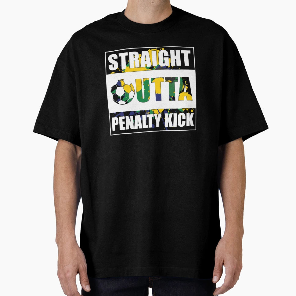 Straight Outta Penalty Funny Soccer T-Shirt - Minimalist Print Unisex - T-Shirt, Sweatshirt, Hoodie