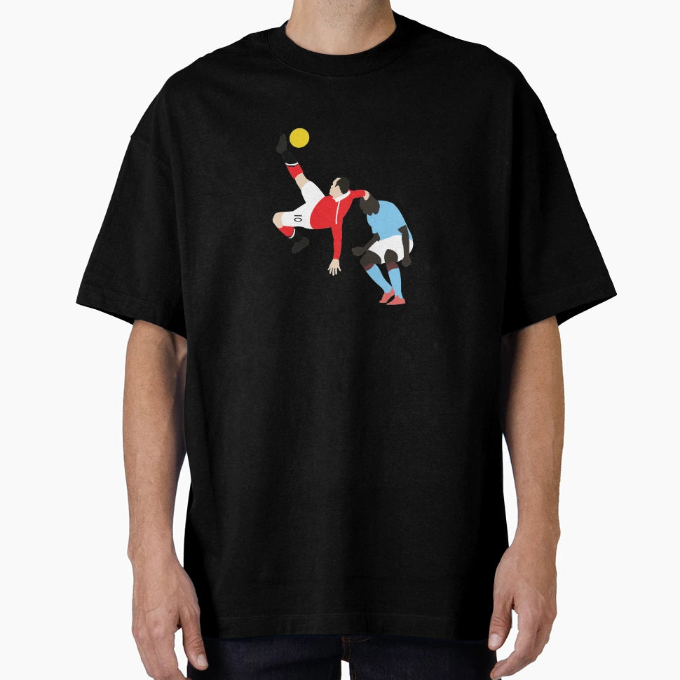 Rooneys Bicycle Kick Goal Vs City T-Shirt - Novelty Apparel Men Women - T-Shirt, Sweatshirt, Hoodie