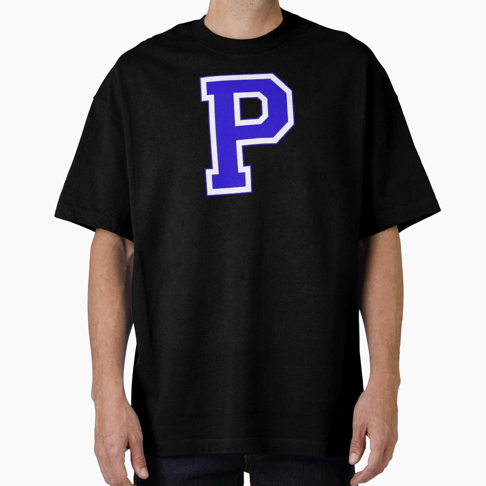 Varsity Letter P T-Shirt - Trendy Graphic for Adults - T-Shirt, Sweatshirt, Hoodie