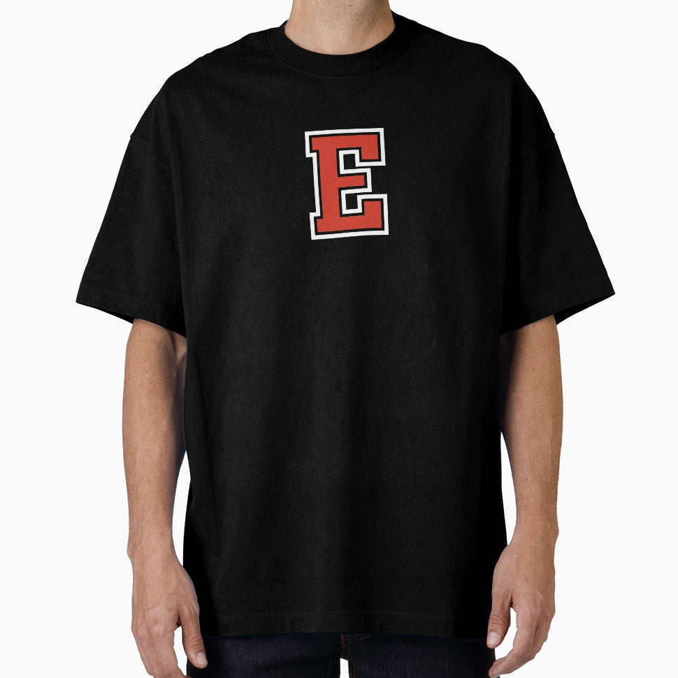 Letter E Initial E Varsity Red T-Shirt - Minimalist Print for Adults - T-Shirt, Sweatshirt, Hoodie