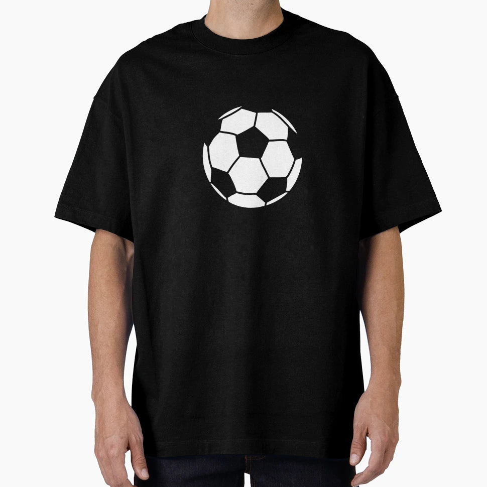 Black And White Soccer Football Ball T-Shirt - Minimalist Print for Adults - T-Shirt, Sweatshirt, Hoodie
