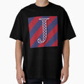 Letter J Americana Old Glory Red And T-Shirt - Fun Novelty Design Unisex - T-Shirt, Sweatshirt, Hoodie