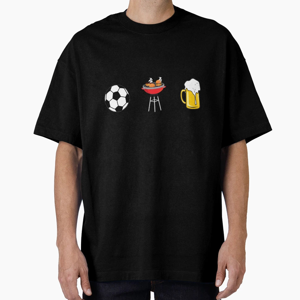 Soccer Bbq Beer T-Shirt - Graphic Print Men Women - T-Shirt, Sweatshirt, Hoodie
