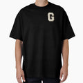 G Blanc Glitter Varsity Letter Patches T-Shirt - Custom Art Print Unisex - T-Shirt, Sweatshirt, Hoodie