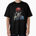 Skull Cap Rebellion Skeletons T-Shirt - Aesthetic Graphic for Adults - T-Shirt, Sweatshirt, Hoodie