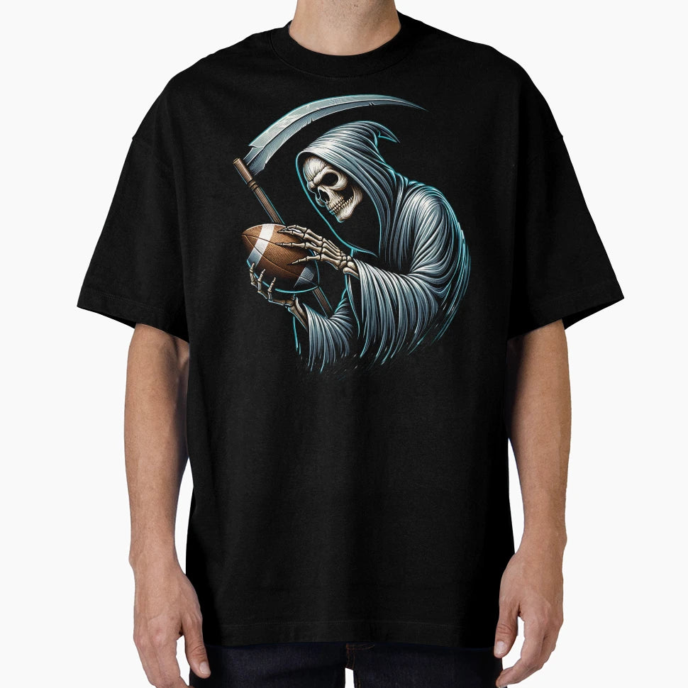 Grim Reaper Plays American Football T-Shirt - Aesthetic Graphic Men Women - T-Shirt, Sweatshirt, Hoodie
