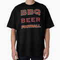 Red Blue Gold Bbq Beer Football Block T-Shirt - Fun Novelty Design Unisex - T-Shirt, Sweatshirt, Hoodie