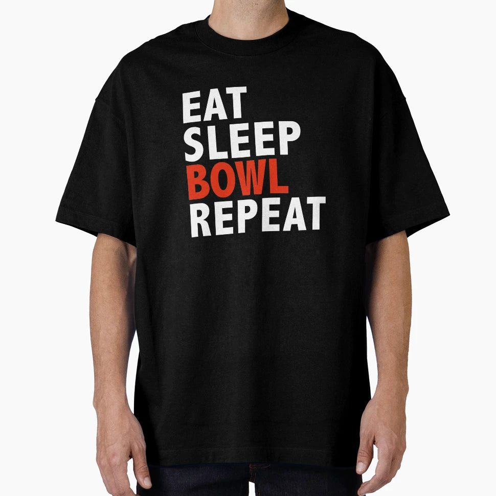 Eat Sleep Bowl Repeat Bowling Team Bowler T-Shirt - Novelty Apparel Unisex - T-Shirt, Sweatshirt, Hoodie