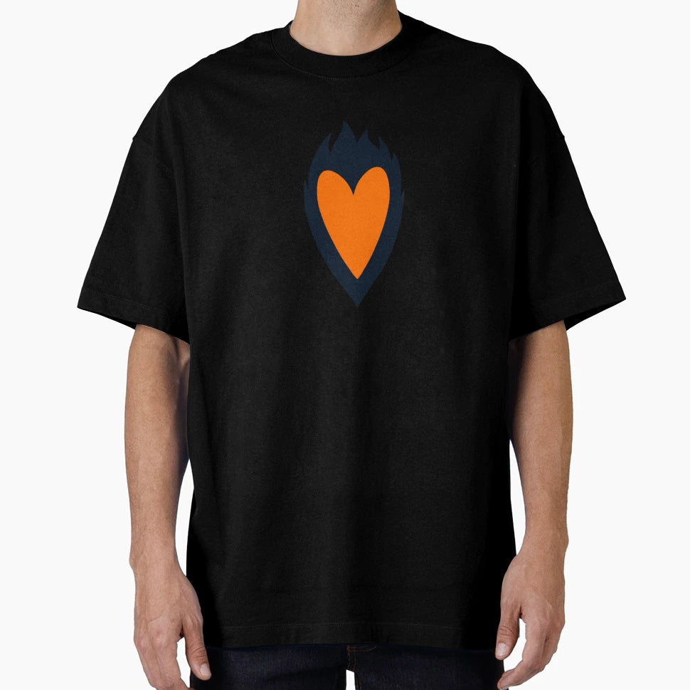 Red Heart Flame T-Shirt - Aesthetic Graphic for Adults - T-Shirt, Sweatshirt, Hoodie
