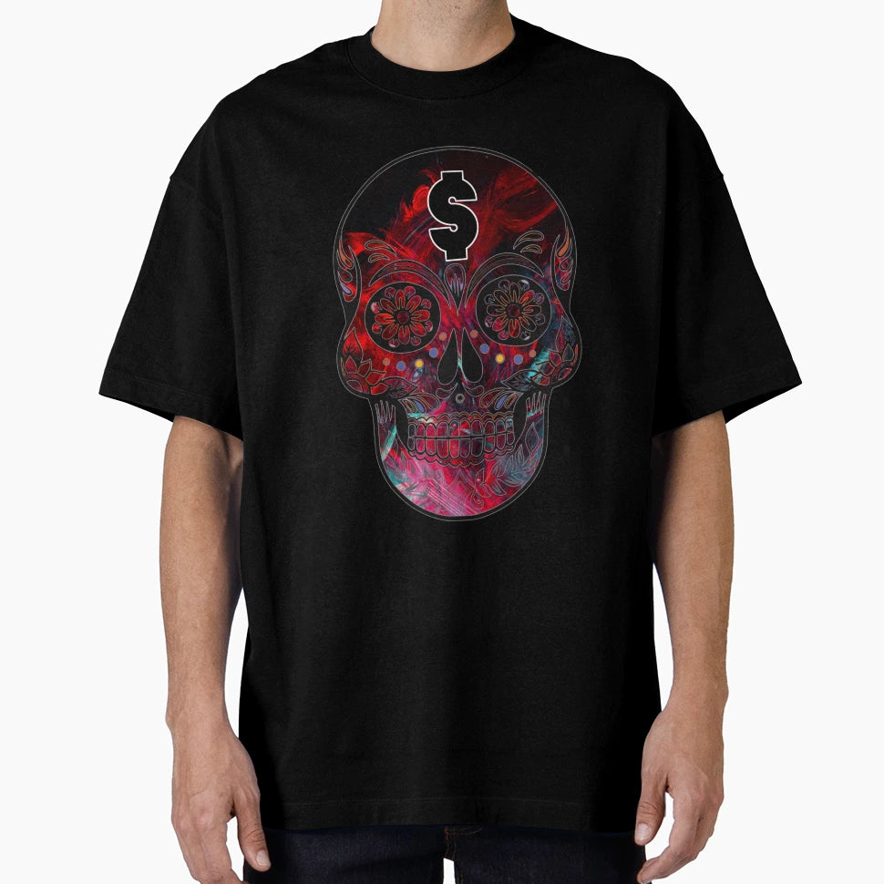 Money Skull T-Shirt - Streetwear Style Unisex - T-Shirt, Sweatshirt, Hoodie
