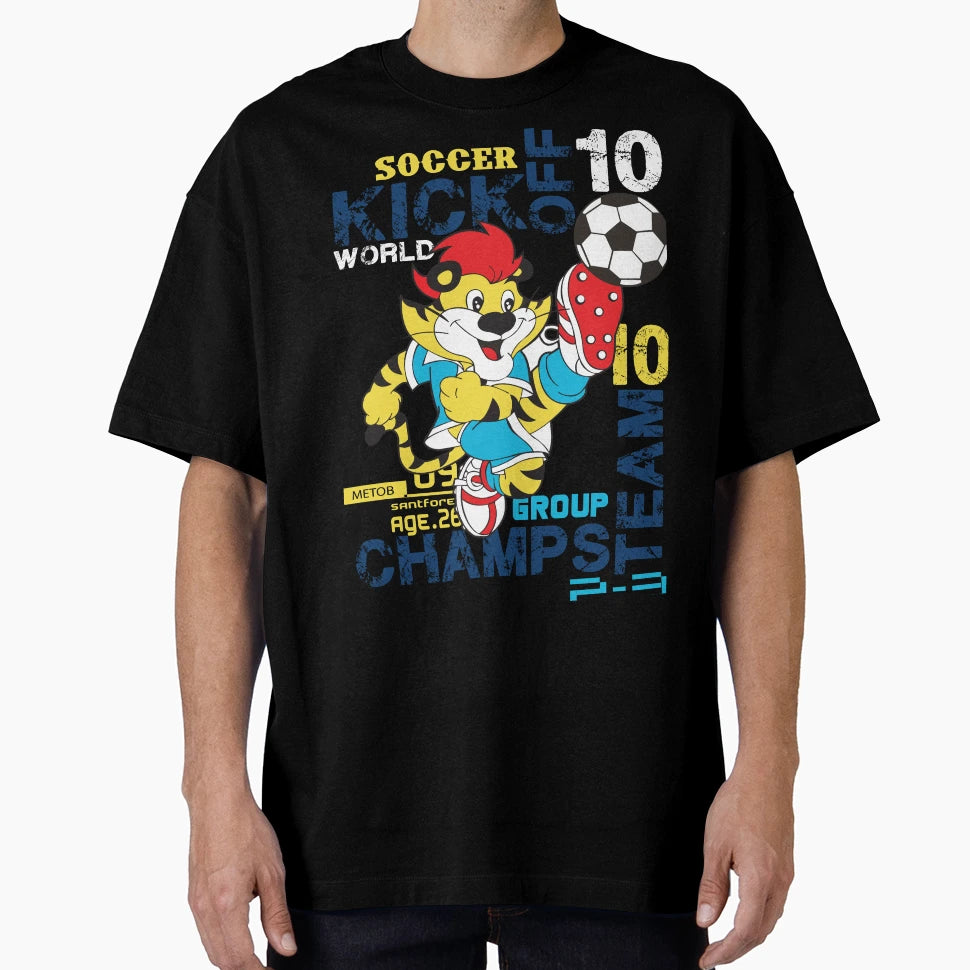Soccer Tiger T-Shirt - Fun Novelty Design Men Women - T-Shirt, Sweatshirt, Hoodie