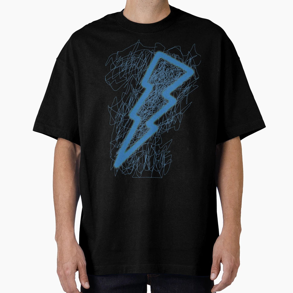 Blue Lightning T-Shirt - Custom Art Print Men Women - T-Shirt, Sweatshirt, Hoodie