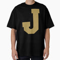 Alphabet Gold J Sports Letter J T-Shirt - Casual Everyday Wear for Adults - T-Shirt, Sweatshirt, Hoodie