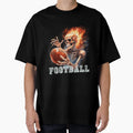 Skeleton Playing American Football T-Shirt - Custom Art Print Unisex - T-Shirt, Sweatshirt, Hoodie