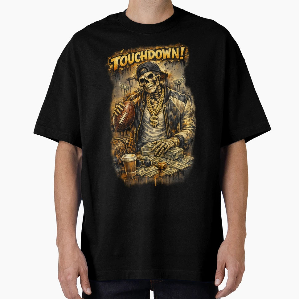 Touchdown Football Hustler T-Shirt - Minimalist Print Unisex - T-Shirt, Sweatshirt, Hoodie