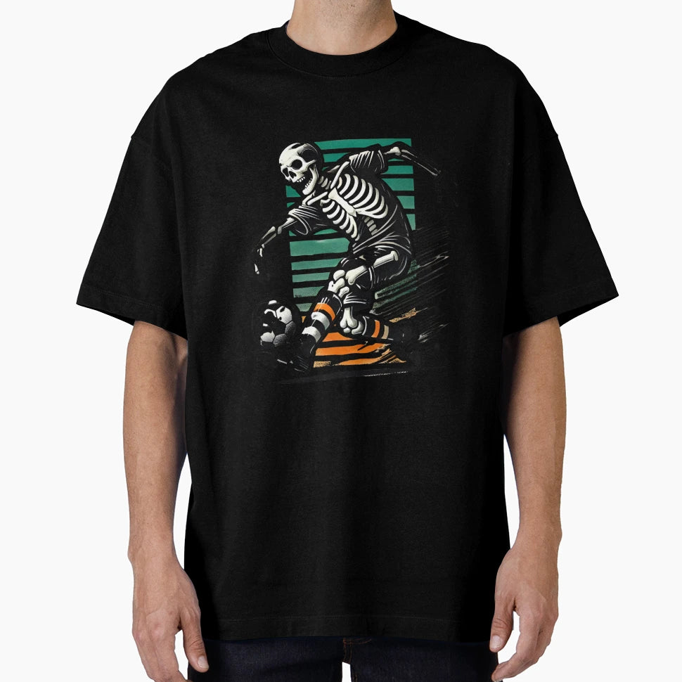 Skeleton Soccer Funny Halloween Soccer T-Shirt - Graphic Print Men Women - T-Shirt, Sweatshirt, Hoodie