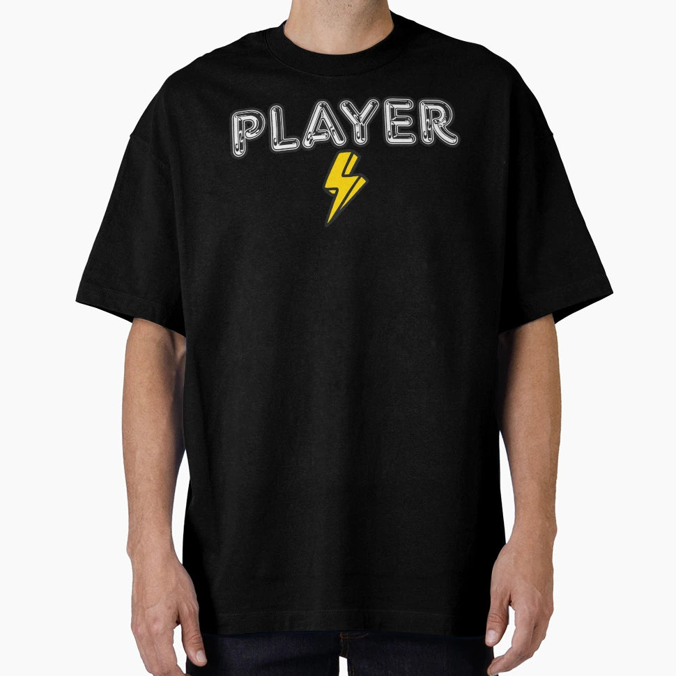 Player Lightning Bolt T-Shirt - Novelty Apparel for Adults - T-Shirt, Sweatshirt, Hoodie