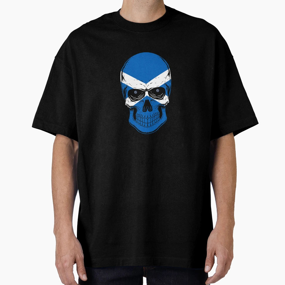 Scotland Skull Scotland Sports T-Shirt - Fun Novelty Design for Adults - T-Shirt, Sweatshirt, Hoodie