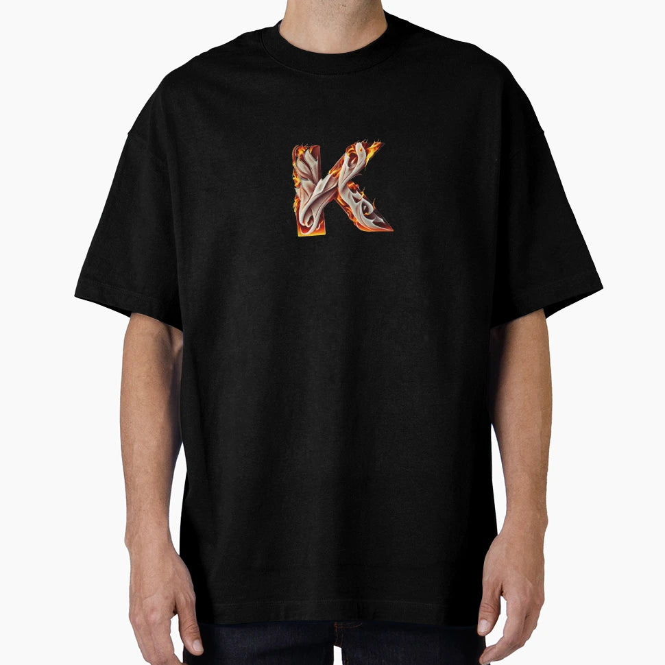 Letter Fire T-Shirt - Unique Graphic Unisex - T-Shirt, Sweatshirt, Hoodie