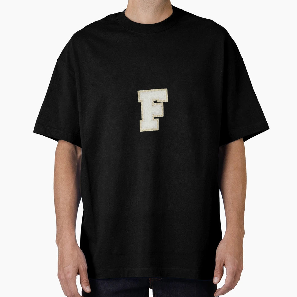 F Letter Patch T-Shirt - Streetwear Style Men Women - T-Shirt, Sweatshirt, Hoodie
