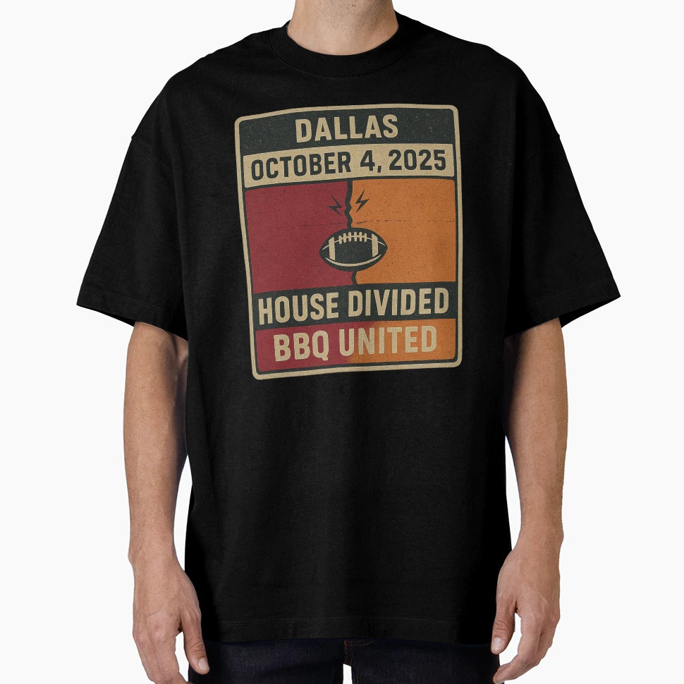 House Divided Bbq United Dallas 2025 T-Shirt - Casual Everyday Wear Unisex - T-Shirt, Sweatshirt, Hoodie