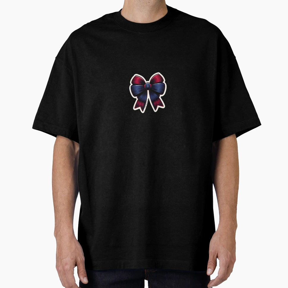 Red And Navy Bow T-Shirt - Unique Graphic Unisex - T-Shirt, Sweatshirt, Hoodie