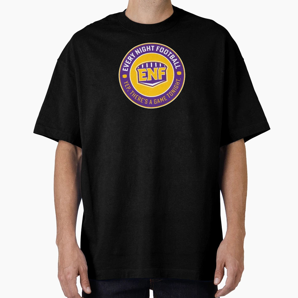 Every Night Football Circular Slogan T-Shirt - Unique Graphic for Adults - T-Shirt, Sweatshirt, Hoodie