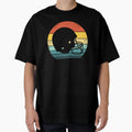 70S American Football Helmet Sunset T-Shirt - Unique Graphic Unisex - T-Shirt, Sweatshirt, Hoodie