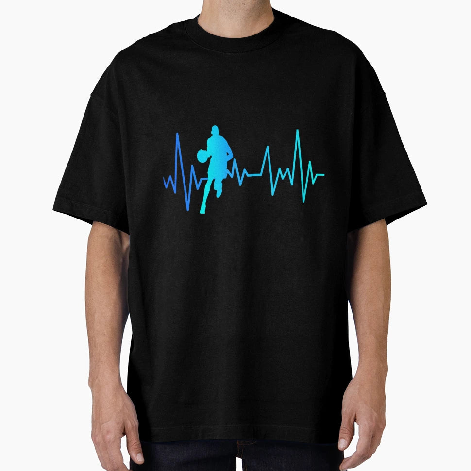 Basketball S And Heartbeat T-Shirt - Minimalist Print for Adults - T-Shirt, Sweatshirt, Hoodie