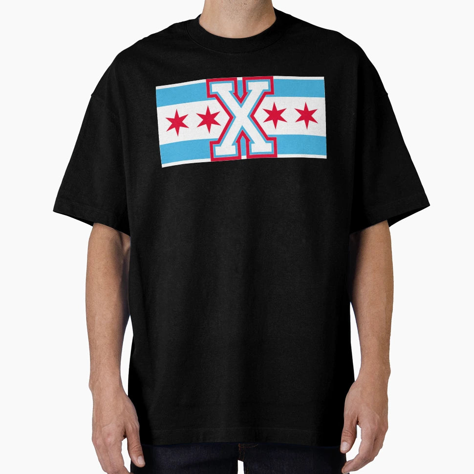 Straight Edge Chicago Flag V4 T-Shirt - Aesthetic Graphic Unisex - T-Shirt, Sweatshirt, Hoodie