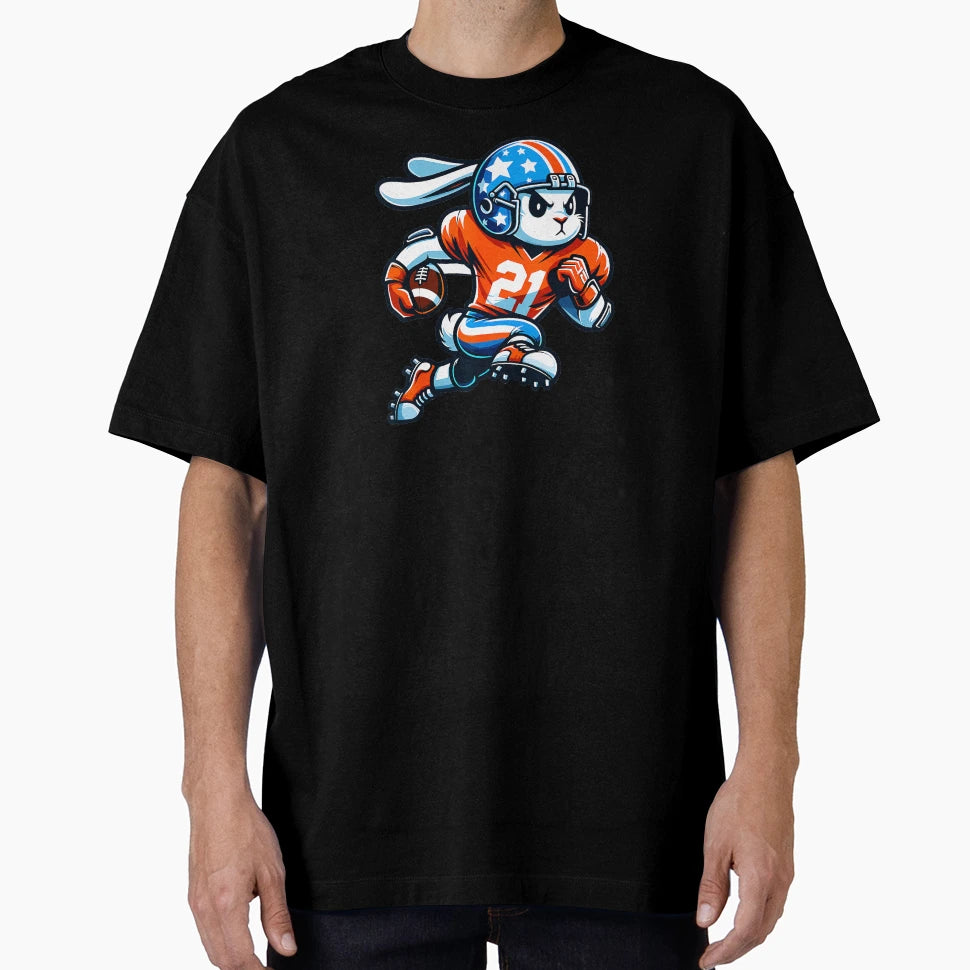 Football Bunny Player Animal Sports T-Shirt - Unique Graphic for Adults - T-Shirt, Sweatshirt, Hoodie