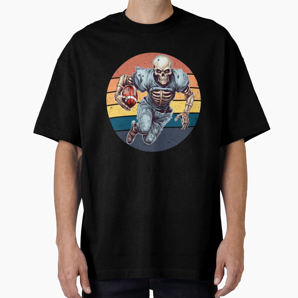 Skeleton Football Player Skeleton T-Shirt - Unique Graphic Men Women - T-Shirt, Sweatshirt, Hoodie