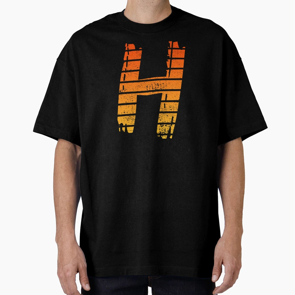 Letter H Initials T-Shirt - Casual Everyday Wear Men Women - T-Shirt, Sweatshirt, Hoodie