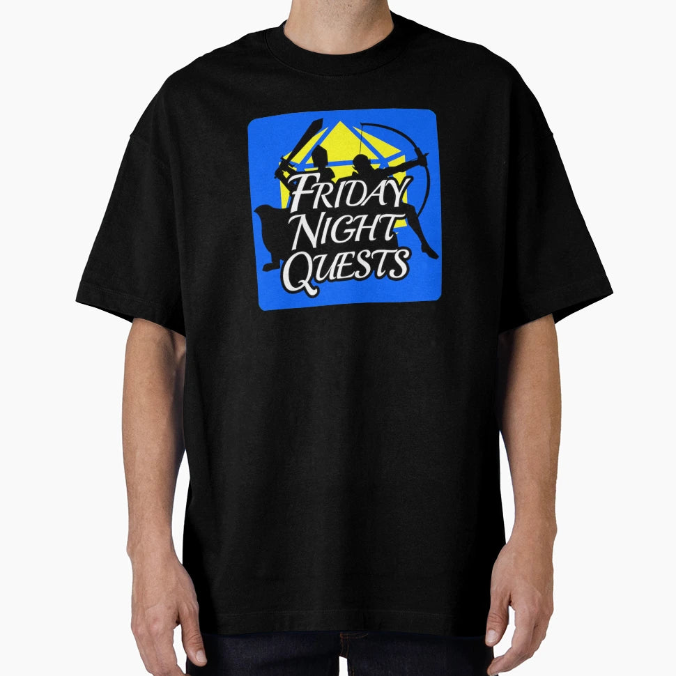 Friday Night Quests Podcast Logo T-Shirt - Aesthetic Graphic Men Women - T-Shirt, Sweatshirt, Hoodie