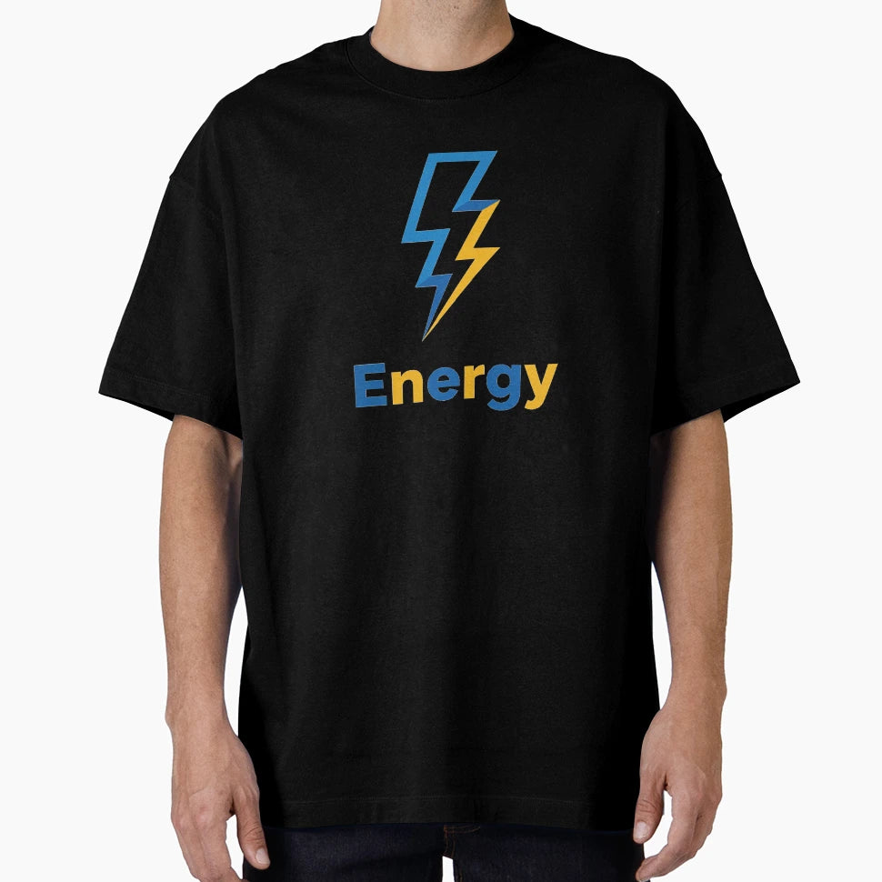 Energy Lightning Bolt Geometric T-Shirt - Custom Art Print for Adults - T-Shirt, Sweatshirt, Hoodie