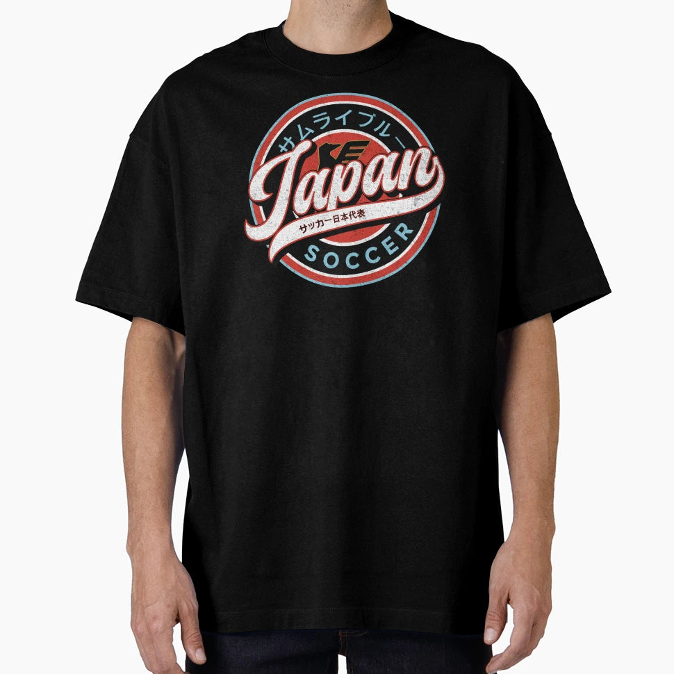 Japan Soccer Badge Round T-Shirt - Custom Art Print Men Women - T-Shirt, Sweatshirt, Hoodie