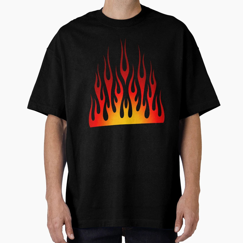 Racing Car Flames T-Shirt - Novelty Apparel for Adults - T-Shirt, Sweatshirt, Hoodie