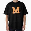 Letter M Orange Old School T-Shirt - Novelty Apparel Unisex - T-Shirt, Sweatshirt, Hoodie