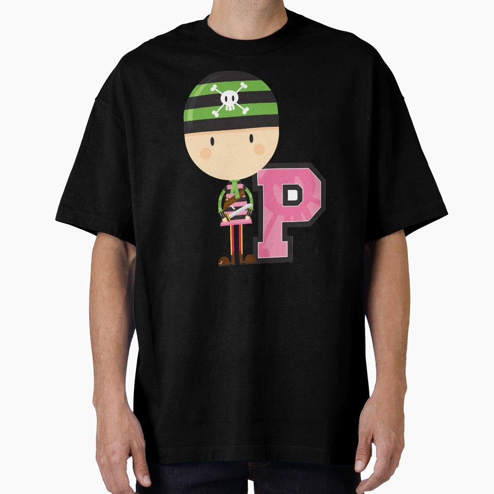 P Is Pirate Educational Illustration T-Shirt - Casual Everyday Wear Unisex - T-Shirt, Sweatshirt, Hoodie