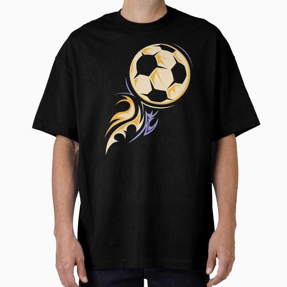 Fire Ball Soccer Symbol Illustration Icon T-Shirt - Unique Graphic Unisex - T-Shirt, Sweatshirt, Hoodie
